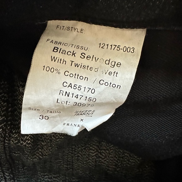 naked and famous x frank and oak selvedge - Picture 4 of 4